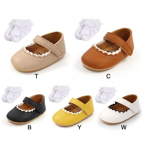 

baby fashion pu cute non-slip toddler shoes