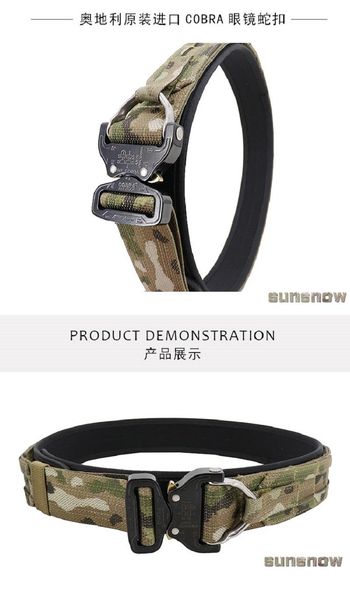 

alpin original imported belt buckle 4.5cm outdoor tactical belt, Black;gray