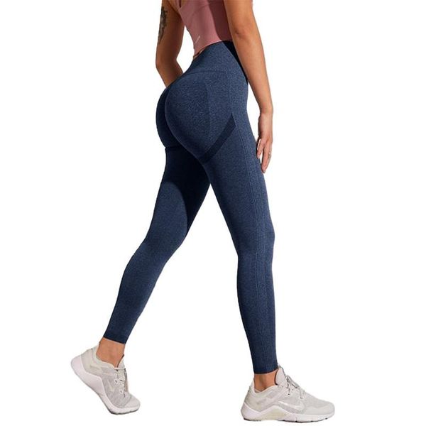 

women's leggings suke hip-lifting fitness sports candy color high-waist yoga, Black