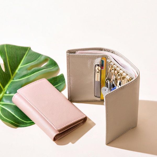 

wallets 2021 key case women keychain ladies coin purse car wallet, Red;black