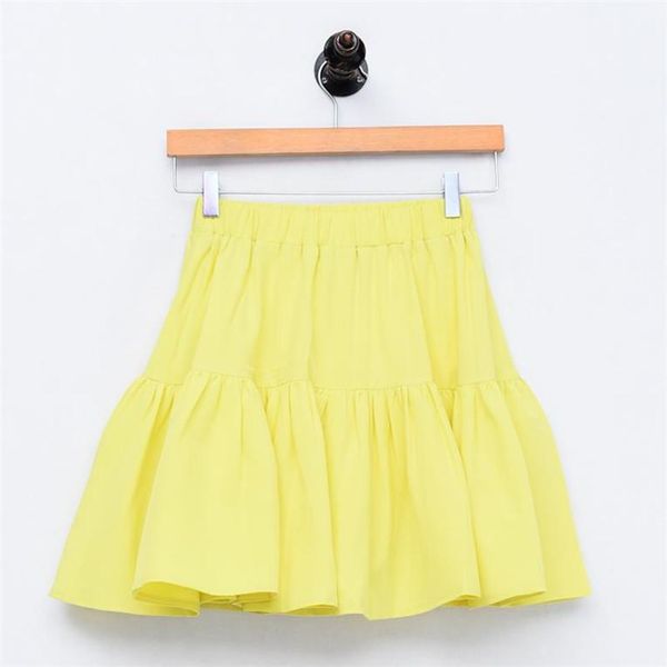 

skirts white black yellow summer cotton linen skirt women 2021 fashion korean high waist tutu pleated mini school plus size m-7xl