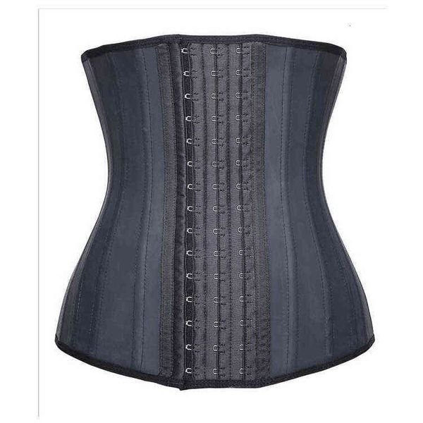

waist tummy shaper front middle 30cm long yoga body shaping latex belt women's 25 steel bone matte rubber corset