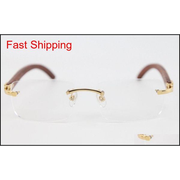 

2020 new style wood eyeglasses for woman 8200757 silver gold metal frame rimless c decoration gold fr qylzcu bbgargden, Blue