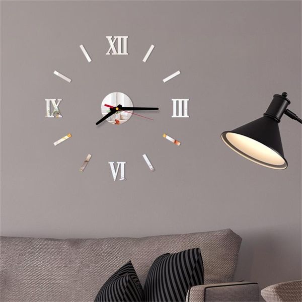 

mural decals 3d diy roman numbers acrylic mirror wall sticker clock home decor jan 3rd