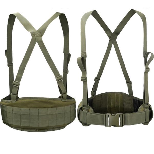 

waist support tactical molle belt green tan buckle 2 inch sport plastic hunting army padded adjustable1, Black;gray
