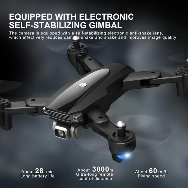 

new 4k hd dual camera wifi fpv air pressure gps position optical flow foldable quadcopter 5g 4k 3km rc drone shooting aircrafts
