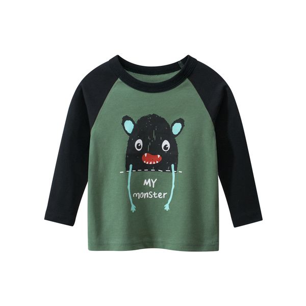 

1-9y autumn infant baby boys sweatshirts t shirts cartoon animal print long sleeve pullover, Blue