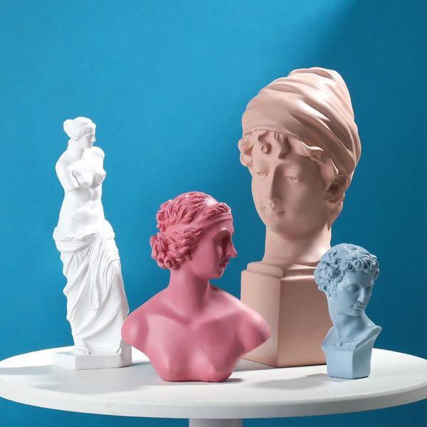 

decorative objects & figurines ins style nordic david figure statue xiaowei resin ornaments