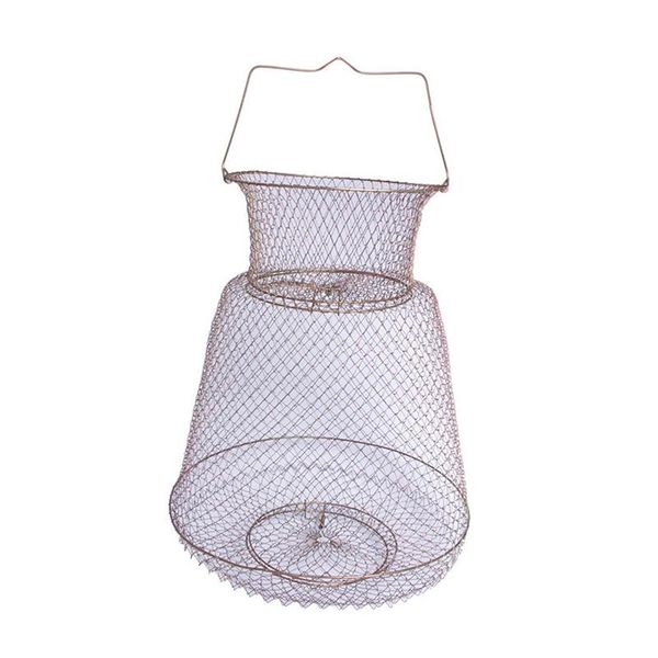 

fishing accessories 1pcs metal fish cage wire net shrimp crab tackle tool parts