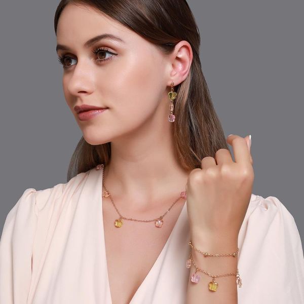 

earrings & necklace colorful jewelry sets butterfly set sweet fairy long bracelet jewellery for women o111, Silver