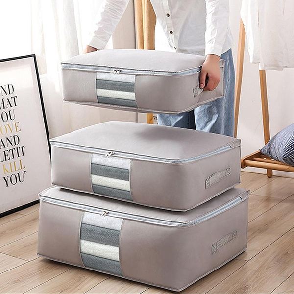 

storage bags foldable bag portable clothes blanket organizer durable quilt toys closet sorting pouches cabinet container