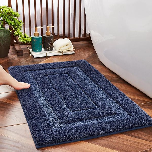 

bath mats chinese style soft flock carpet anti-slip rug floor door mat strong absorbent kitchen toilet entrance area