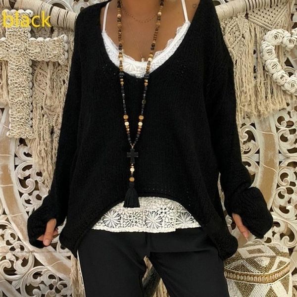 

women's sweaters pullover v neck brief sweater women solid lady outerwear autumn winter irregular fashion female streetwear, White;black