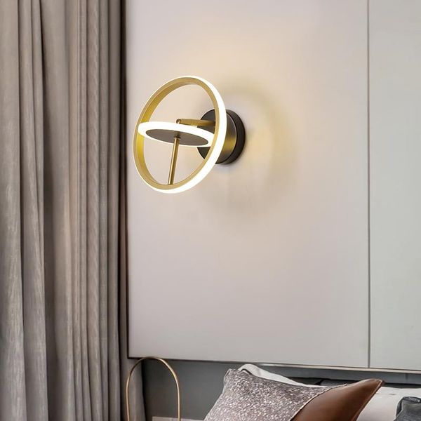 

creative led wall lights for living room bedroom dining room decor lights minimalist line gold black wall lamp home indoor light