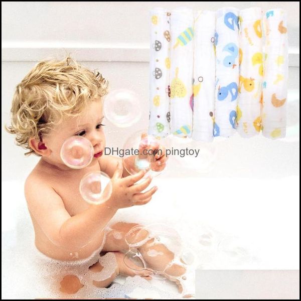 

bibs burp cloths baby, kids & maternity1pc 100% cotton girls boys cartoon animal print 6-layer gauze towel baby wash cloth 30x50cm feeding t