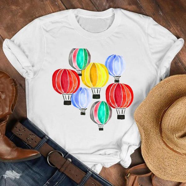 

and women lady cartoon balloon mens t shirts vacay mode sweet summer fall clothes tee womens female print graphic, White;black