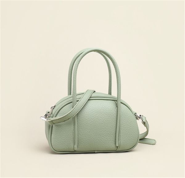 

new litchi pattern soft skin steamed bread bag fashion retro portable small square bags single shoulder messenger women's shopping purs