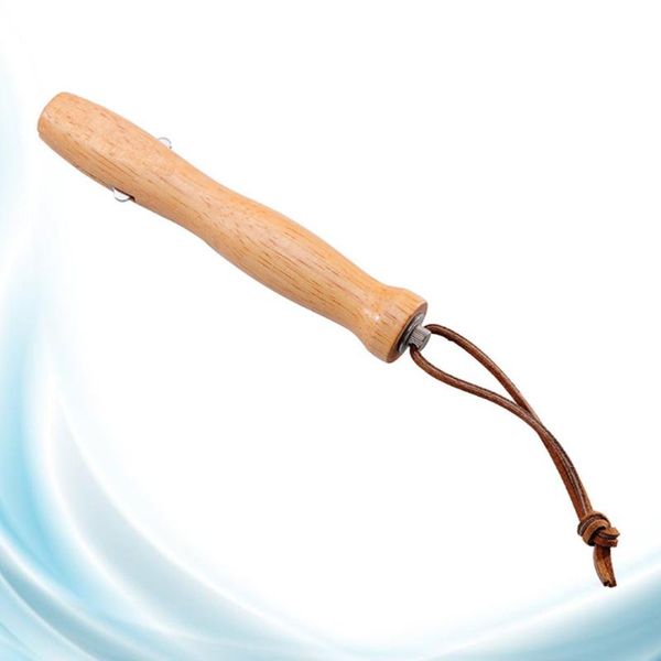 

disposable flatware 1pc stainless steel barbecue fork wood handle