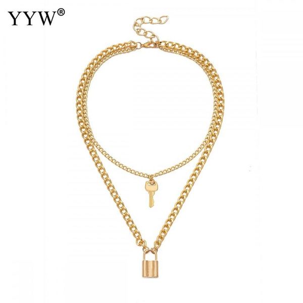 

pendant necklaces zinc alloy jewelry necklace with aluminum plated double layer & fashion for woman nickel lead cadmium 40+7cm, Silver