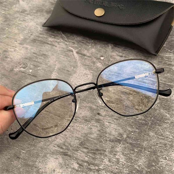 

80% off store online krosin pure titanium glasses 523 ultra light personality round frame thin edge myopia spectacle for men and women, White;black