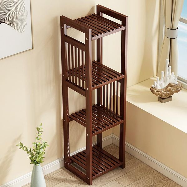 

hooks & rails floor type multi-layer shelf balcony indoor corner decoration potted solid wood simple flower stand