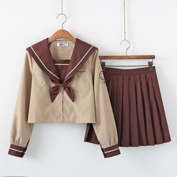 

clothing sets women's the sailor suit class service jk pleated skirt japan uniform short cosplay performance, White