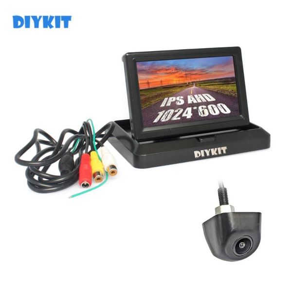 

car video diykit 5" 1024x600 ips ahd monitor 1920*1080p hd 170 degree starlight night vision vehicle camera reverse for suv mpv rv