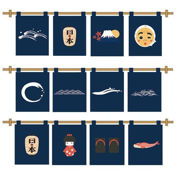 

Curtain & Drapes Japanese Doorway Izakaya Restaurant Kitchen Decoration Small Sushi Shop Decor