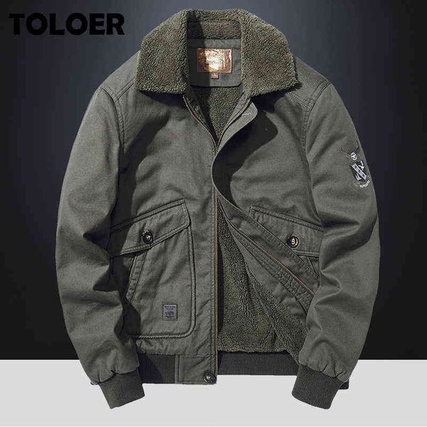 Uomo Collo in pelliccia Giacche Medaglia Ricamo Cappotto Giacca militare Cappotti invernali caldi Cerniera Bomber Capispalla militare all'aperto Maschile Top Y1109