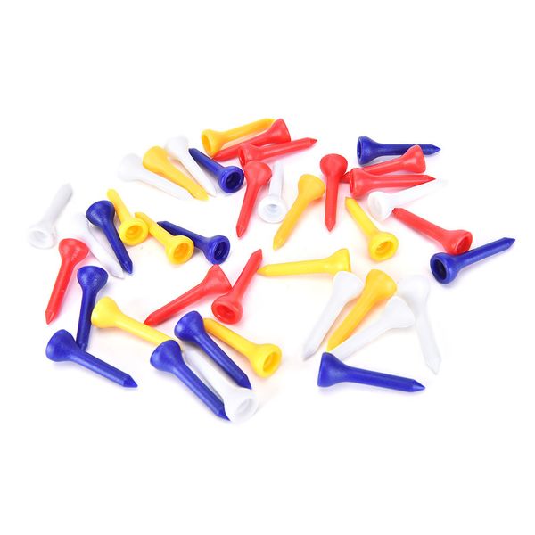 

100pcs 36mm professional plastic ball golf tee outdoor sports random color