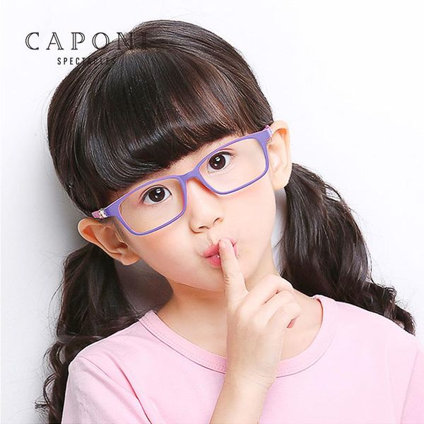 

sunglasses caponi children's glasses anti blue light protection girl's optical original brand weight eyeglasses uv400 f1107, White;black