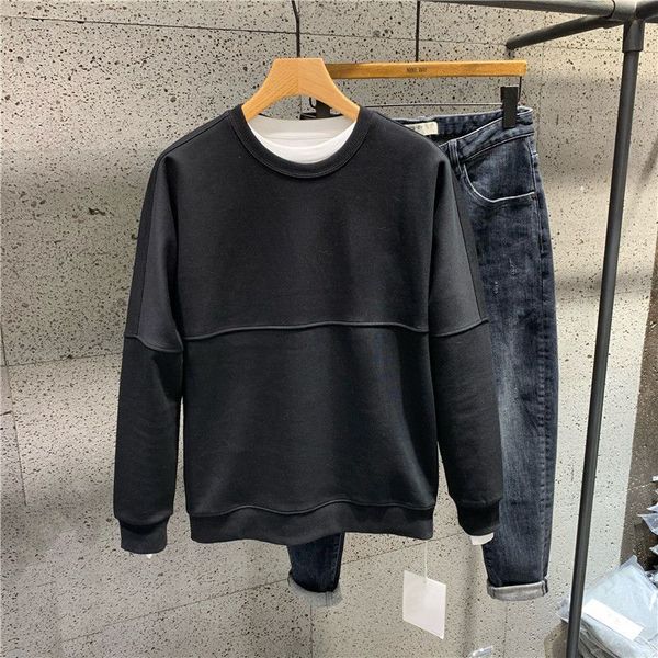 

2021 letter shirt men's women's sweatshirt high-quality plus velvet long-sleeved o-neck pullover casual designer sweatshirts pullo, Black