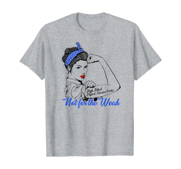 

high school physical education teacher wife gift strong t-shirt, White;black