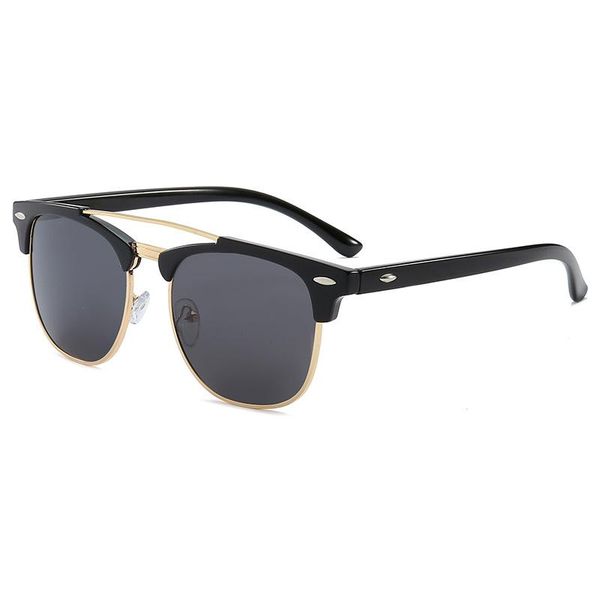 

sunglasses 2021 fashion polarized light women design mirror lens vintage sun glasses gold metal uv400 eyepieces, White;black