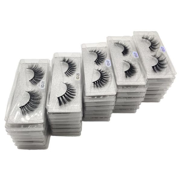 

false eyelashes wholesale mink lashes 6d natural pack fake box package bulk lash fluffy