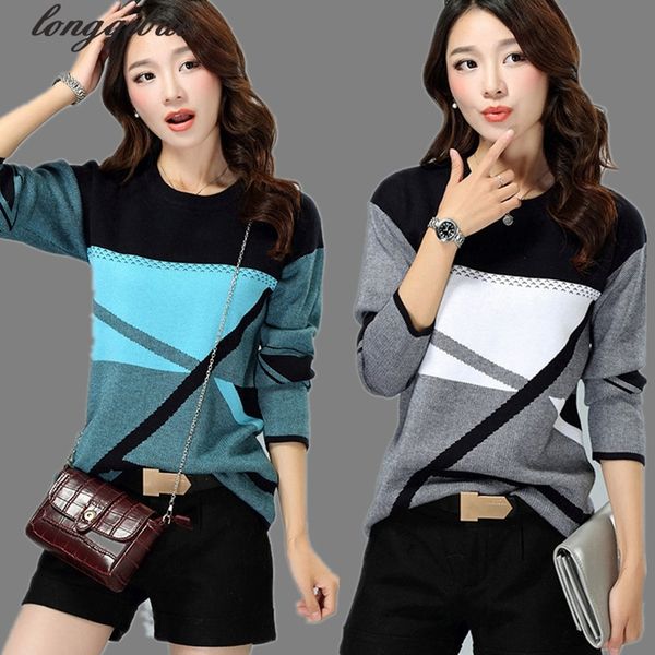 

autumn and winter new women's long-sleeved thick loose warm sweater tb7725 m547, White;black