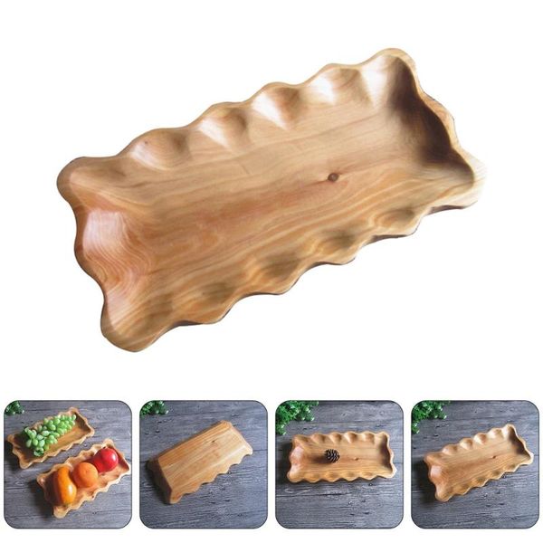 

dishes & plates solid wood tray restaurant snack plate storage el rectangle