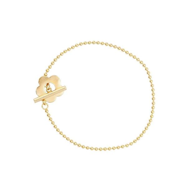

link, chain potcet korea 2021 fashion trend temperament women's pearl bracelet geometric simple retro jewelry, Black