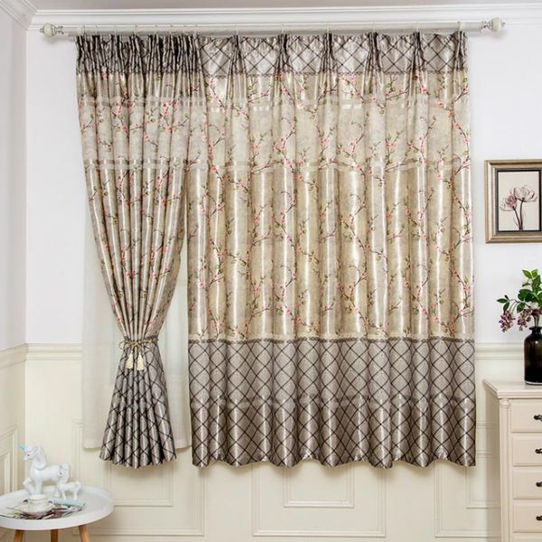 

curtain & drapes light luxury mediterranean style collision color full shading cloth fashion simple modern sunshade thick