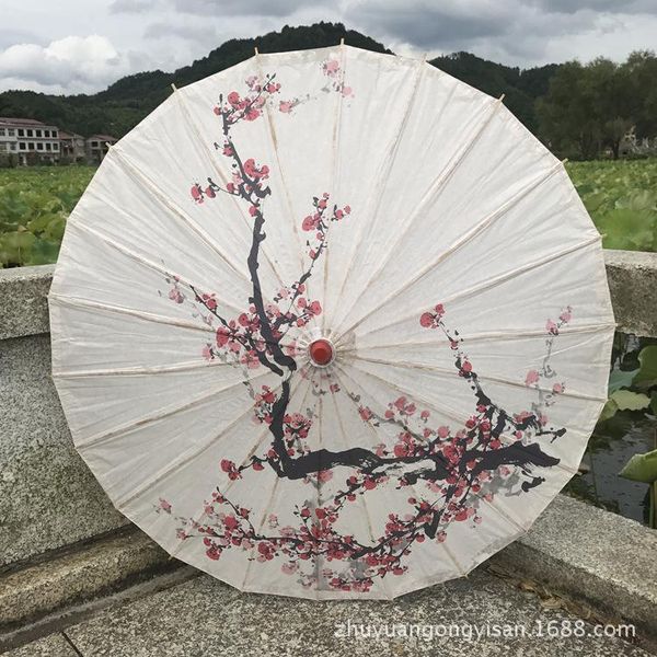 

umbrellas chinese oil paper umbrella bamboo white paraso handmade traditional ancient craft 2021 style on sale