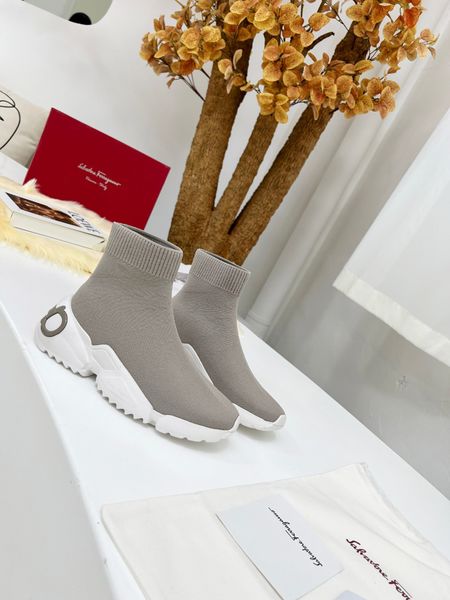 

2022 women boots chunky heel martin boot woman winter warm ankle snow booties lady shoes knitted stretch black leather knight short bootss w