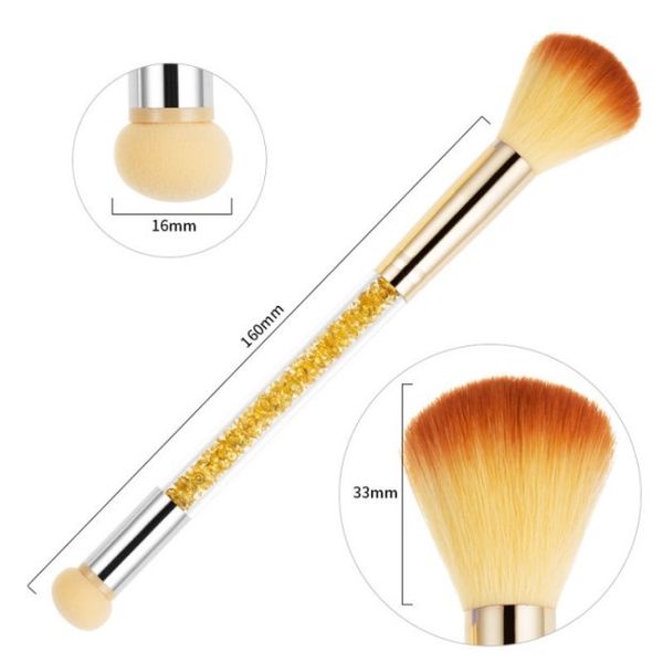 

double-headed silicone nail diamond dottint tool pen rhinestone pencil art brush for manicure supplies professional, Silver