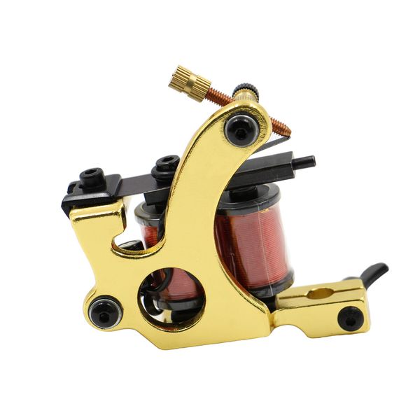 

10 warp coils tattoo machine golden coil tattoo machine gun for liner and shader machine gun for tattoo supplies