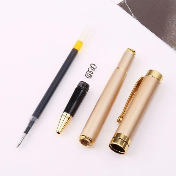 

luxury metal ballpoint pen signature black ink gel pens stationery office supplies business gifts 32ca, Blue;orange