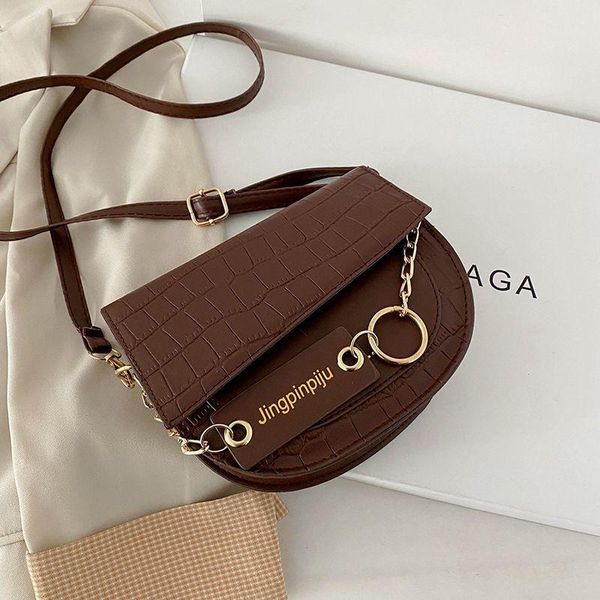 

vintage shoulder bag women handbag leather retro crossbody saddle bags ladies purses luxury designer new stylish 2021 small hot