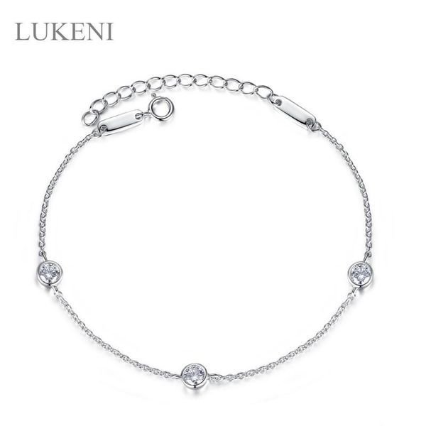 

link, chain fxlry arrival elegant silver color inlay zircon geometric charms bracelet for women fashion bangle jewelry, Black