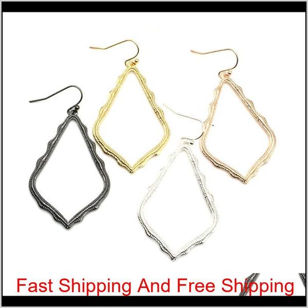 

style hollow waterdrop frame earrings fashion dangle earrings for women party gift qliqf hjcms, Golden