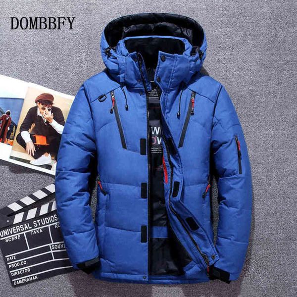 

White duck feather men's et, thick and warm snow hooded windbreaker, winter coat, - 20 degre, Black