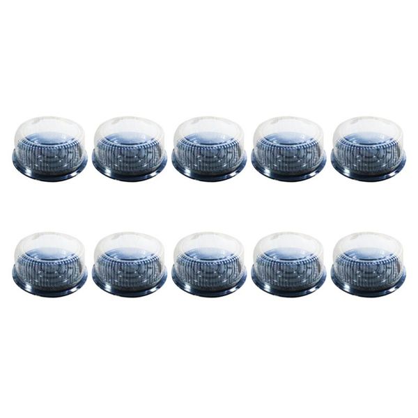 

10pcs 8 inch cake boxes disposable transparent pastries cases transparent for puff moon cake