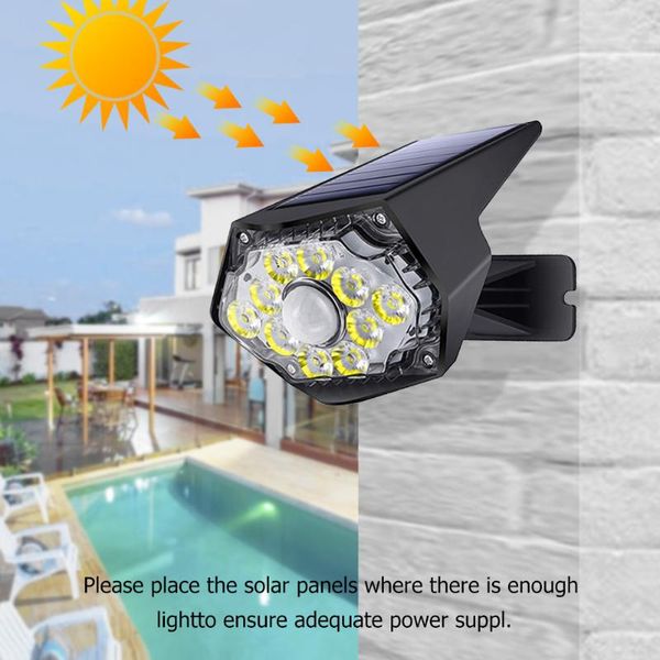 

outdoor wall lamps 2pcs solar garden lights lamp ip67 waterproof motion sensor lighting for decoration light